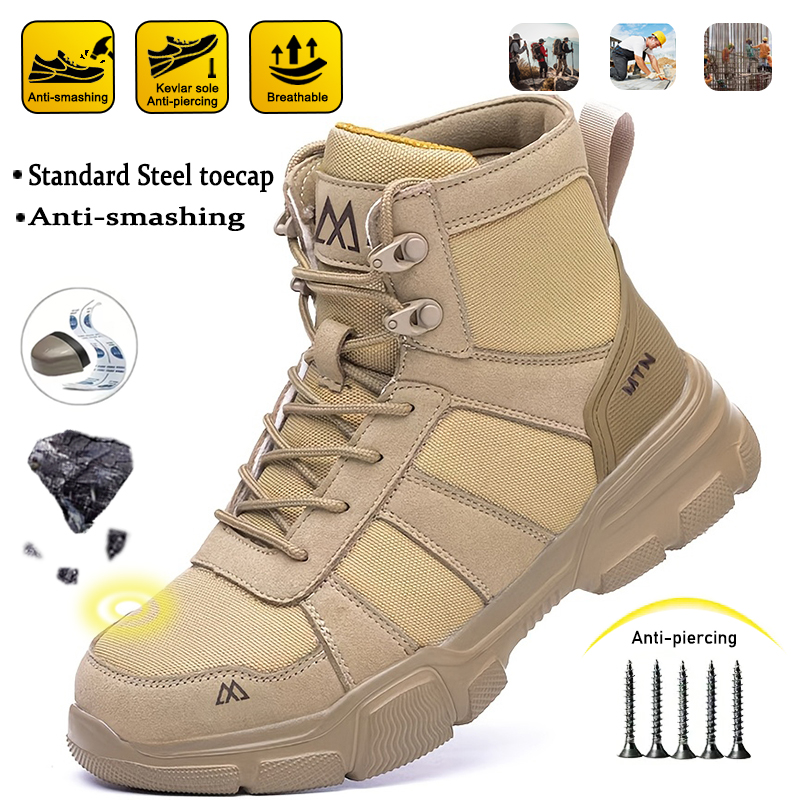 Crossfit Male - Men Anti Smash Puncture-Proof Mining Boots