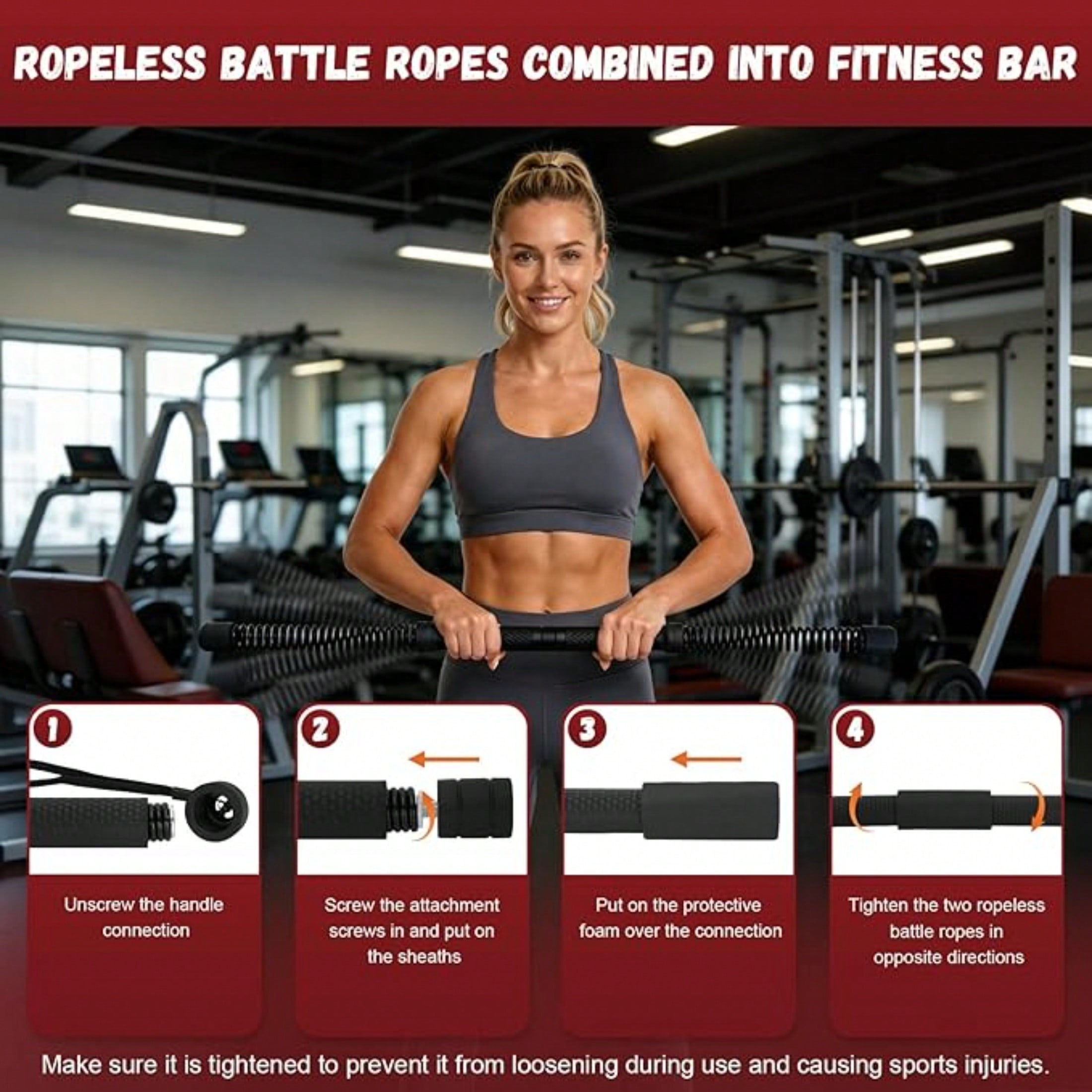 2-in-1 Upgraded Cordless Battl - Crossfit Training ulasan dan harga